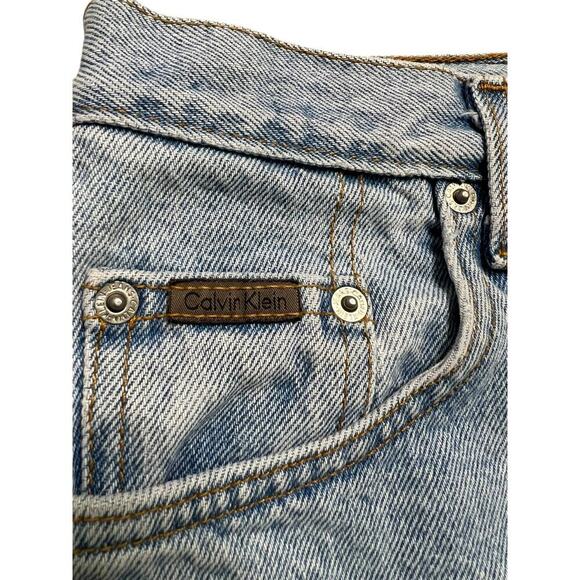 Vintage 90s Calvin Klein Women’s Custom Cut Off Raw Hem Denim‎ Shorts - 15 / 16 - Picture 4 of 8